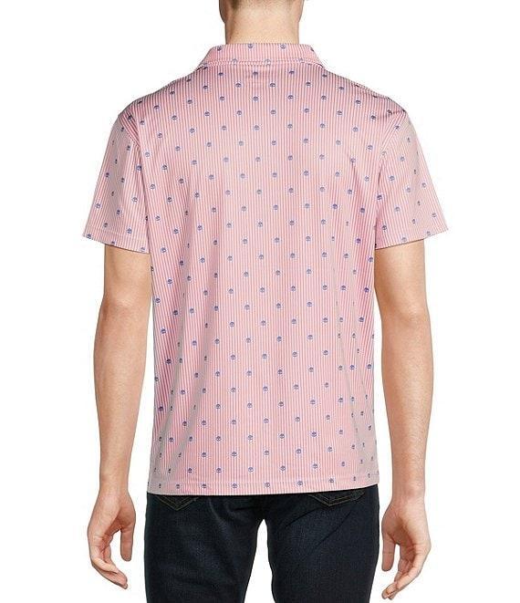 Cremieux Premium Denim Skull Stripe Coat Front Knit Shirt Product Image