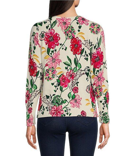 Lilly Pulitzer Salima Floral Print Crew Neck Raglan Long Sleeve Sweater Product Image