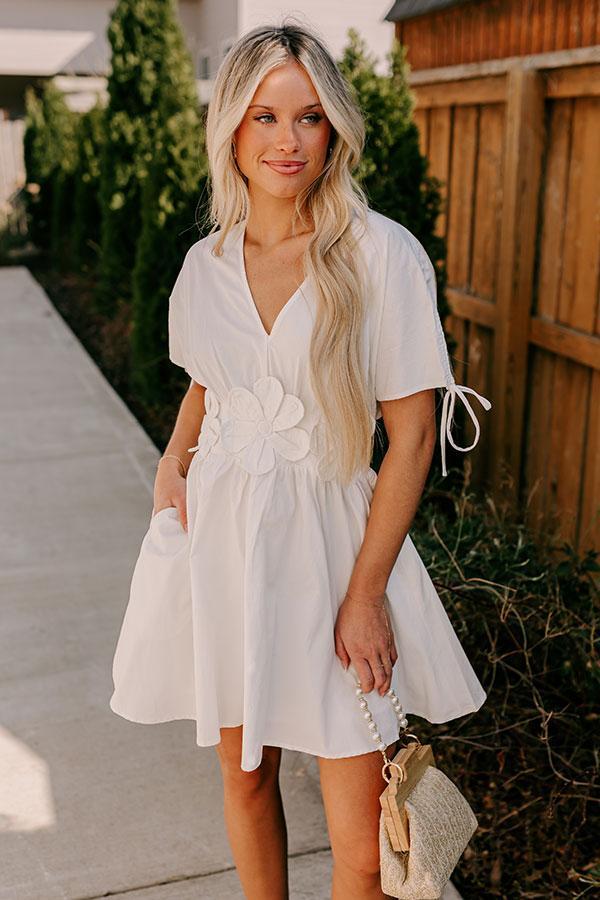 Kind Energy Mini Dress in White Product Image
