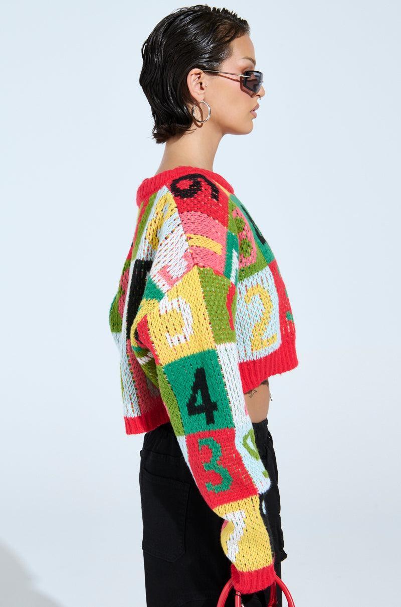 TOO MANY NUMBERS SWEATER Product Image