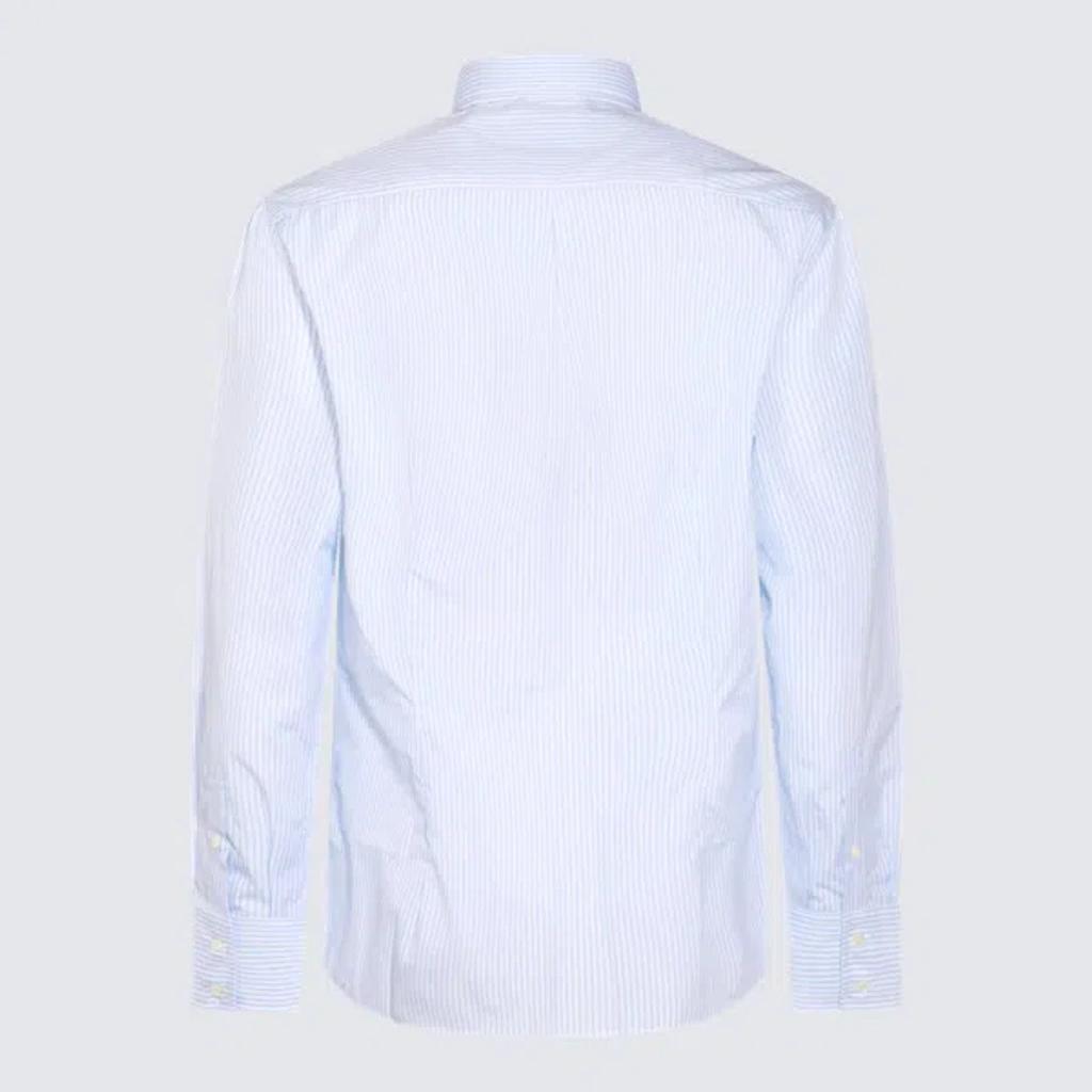 BRUNELLO CUCINELLI Striped Long-sleeved Shirt In Blue Product Image