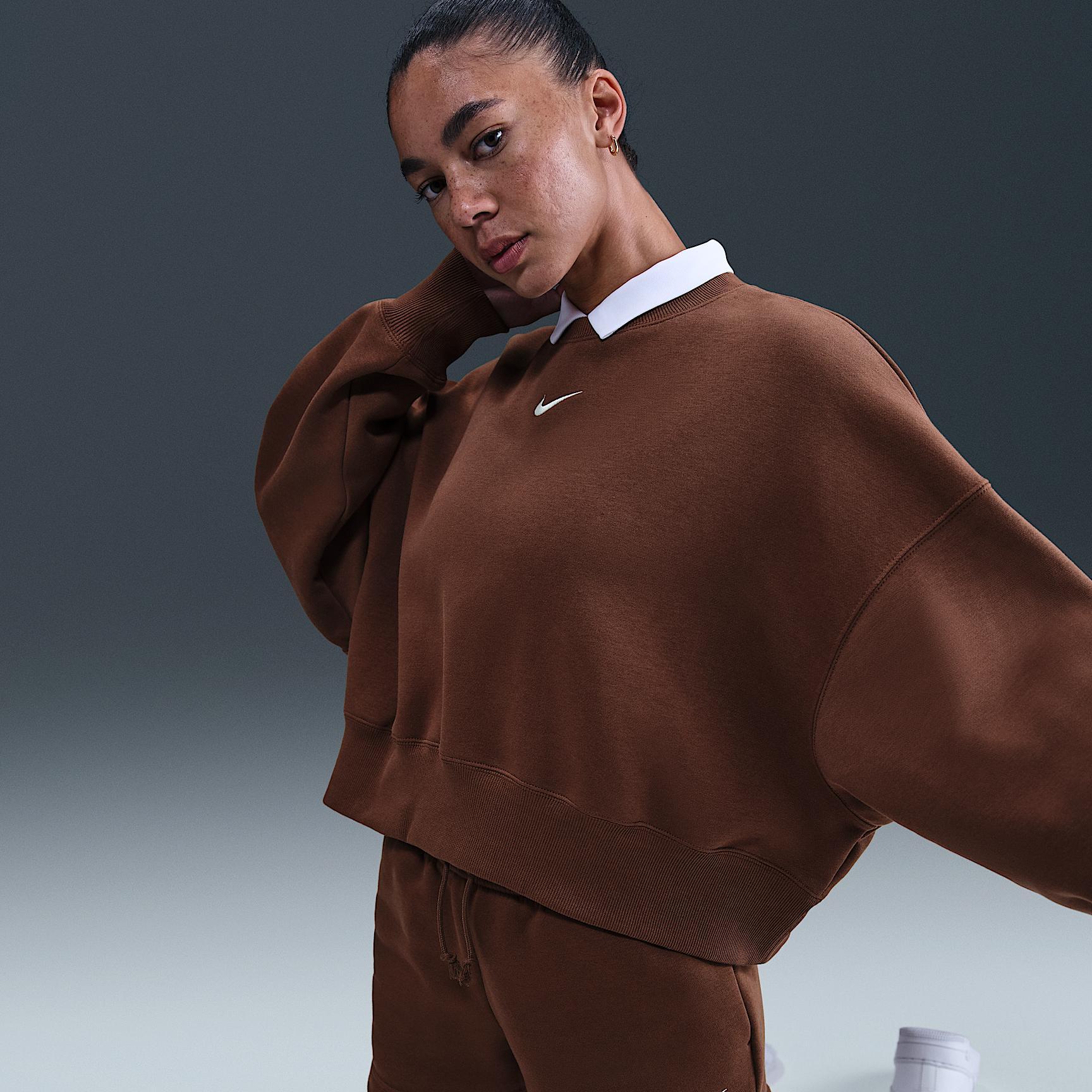 Women's Nike Sportswear Phoenix Fleece Over-Oversized Crew-Neck Sweatshirt Product Image