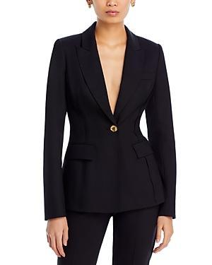 Womens Fitted Wool Blazer Product Image