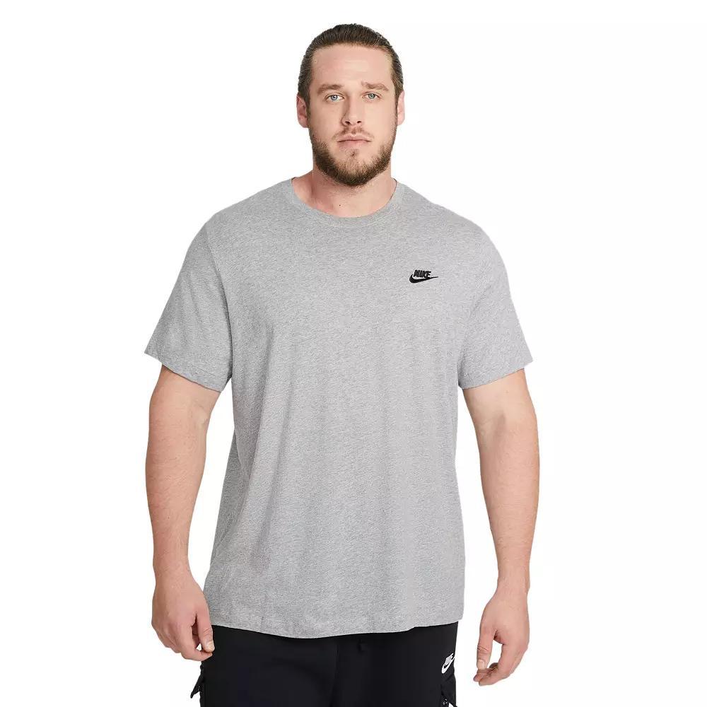 Big & Tall Nike Sportswear Club Tee, Mens Dark Gray Grey Product Image
