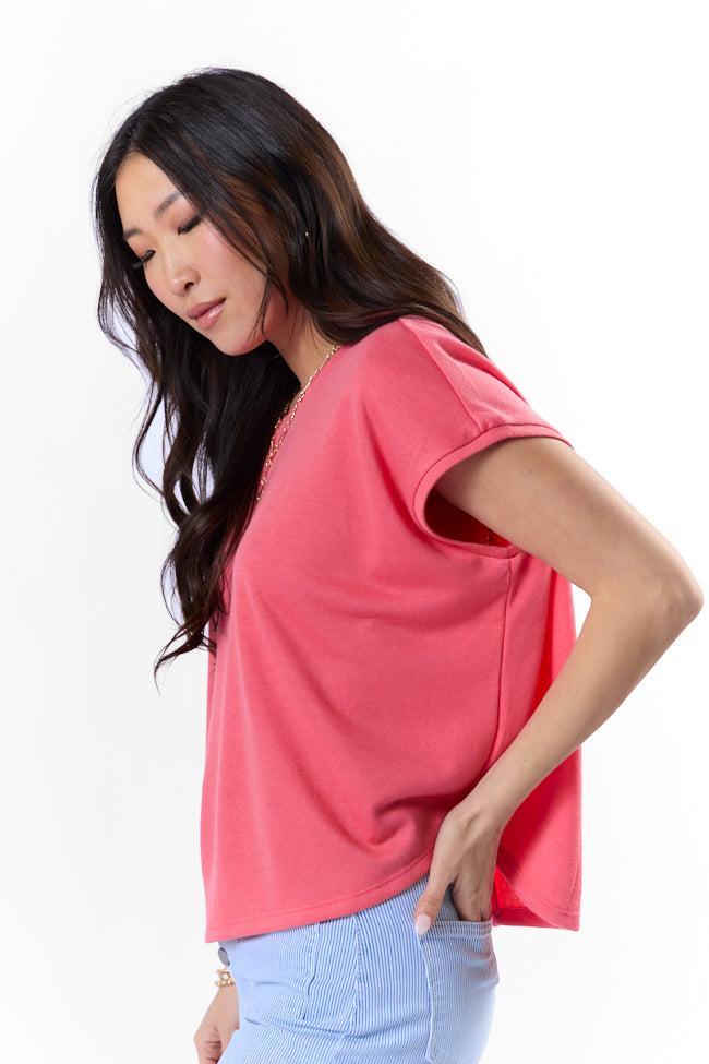 My Type Of Coral Knit Tee SALE Product Image