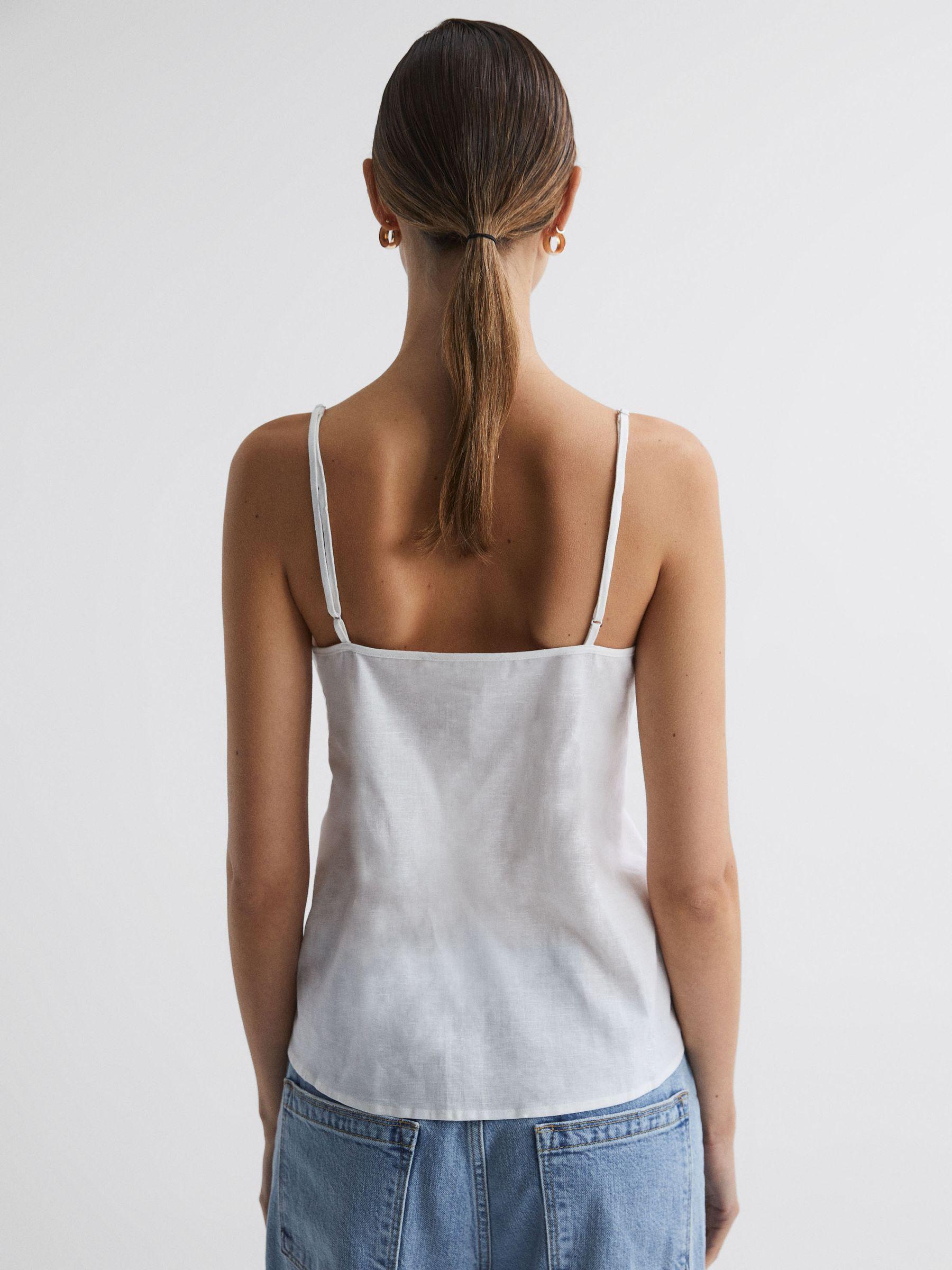 Maison Essentiele Cotton-Linen Cami in Optic White Product Image
