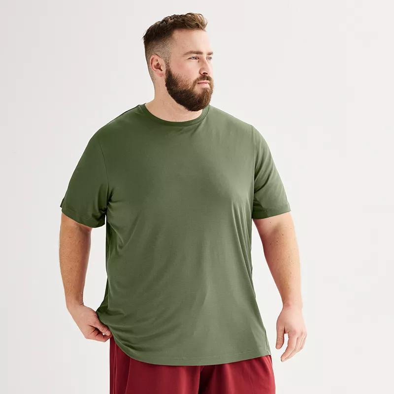 Big & Tall Tek Gear® Dry Tek Tee, Men's, Size: XL Tall, Red Grid Product Image