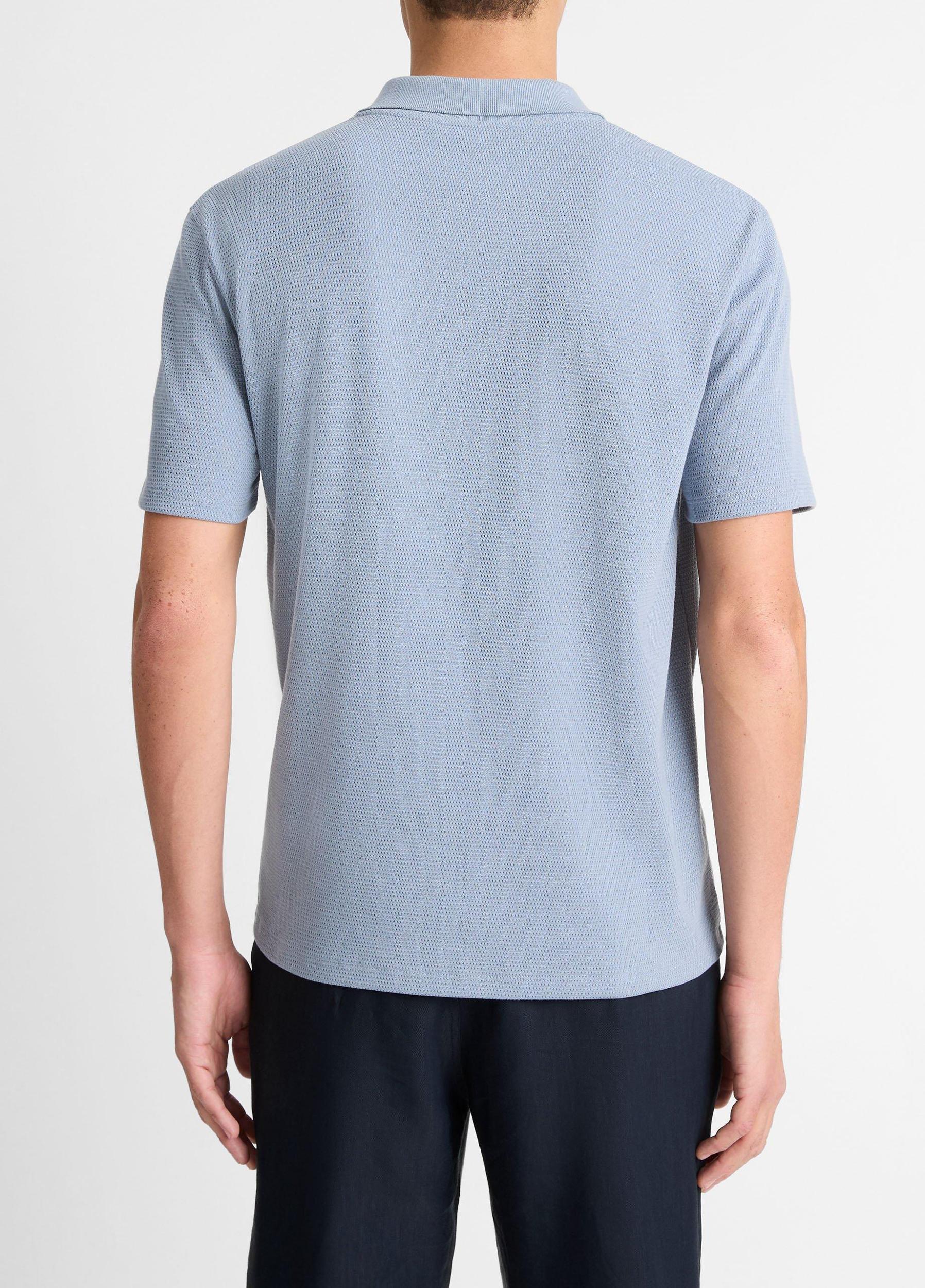 Mens Cotton-Blend Johnny-Collar Polo Shirt Vince Product Image