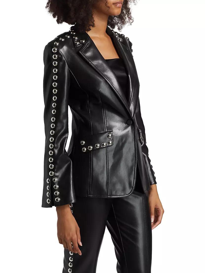 Studded Milly Vegan Leather Jacket Product Image
