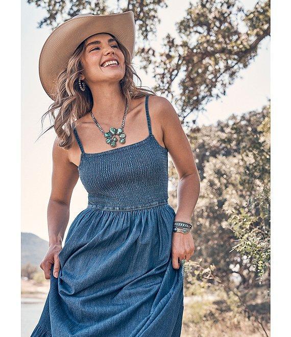 Wrangler® Smocked Sleeveless Maxi Dress Product Image