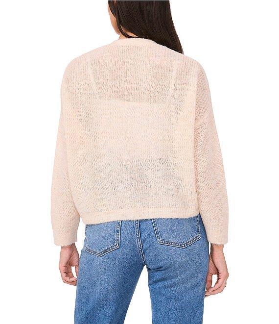 Vince Camuto Knit V-Neck Long Sleeve Button Front Cardigan Product Image