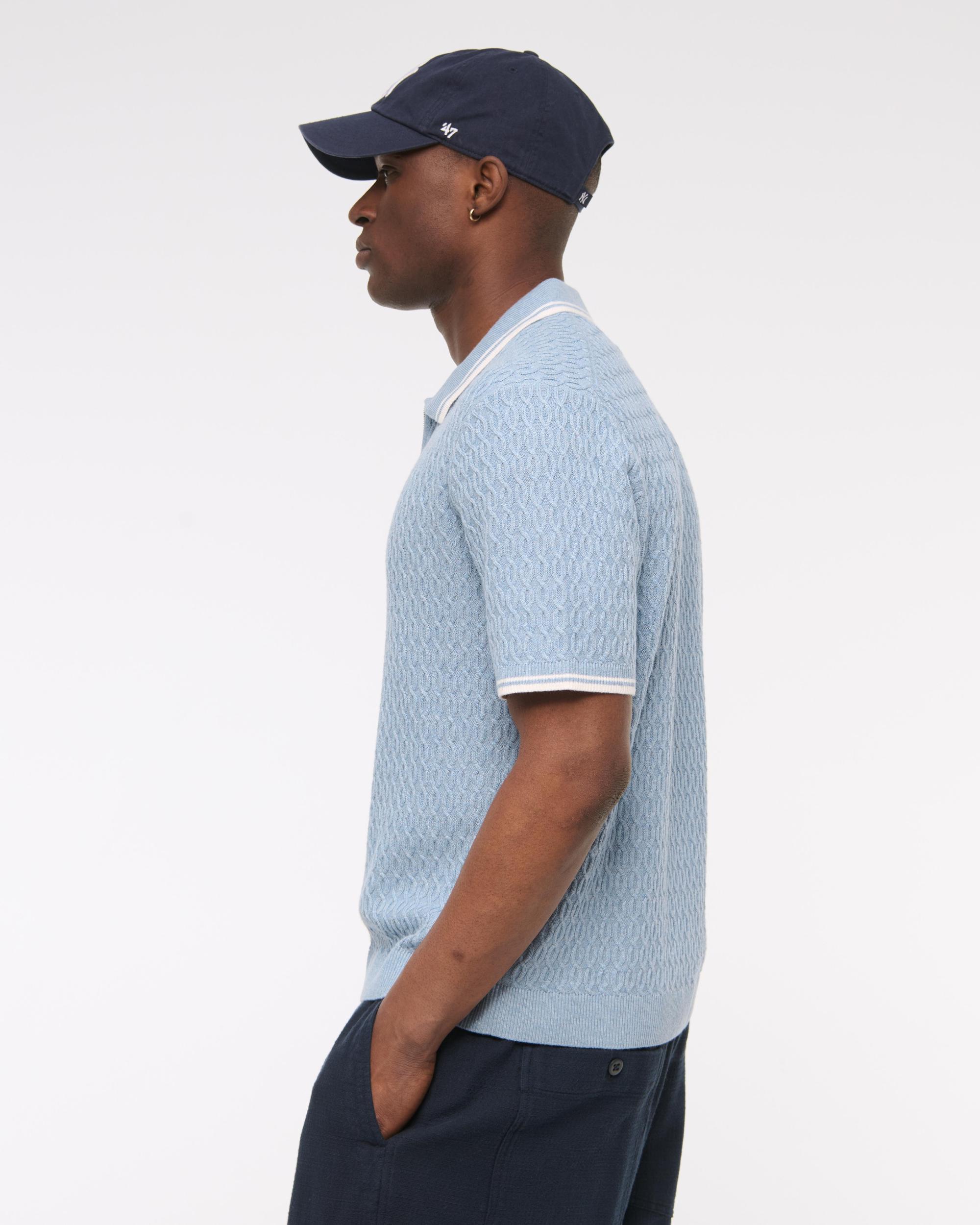 Tipped Zip Sweater Polo Product Image