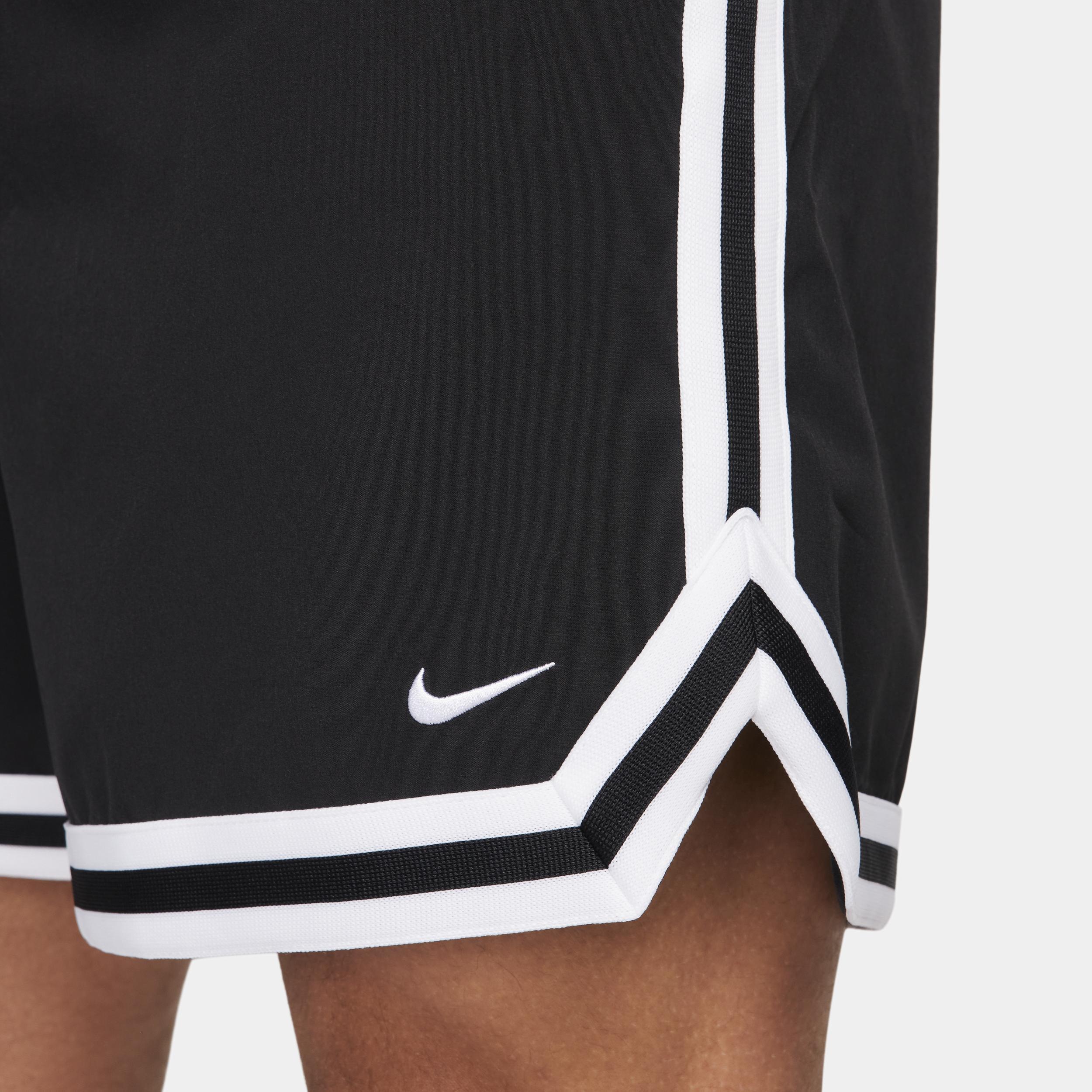 Nike Mens Dri-FIT DNA UV Woven 6 Basketball Shorts in Black/White Product Image