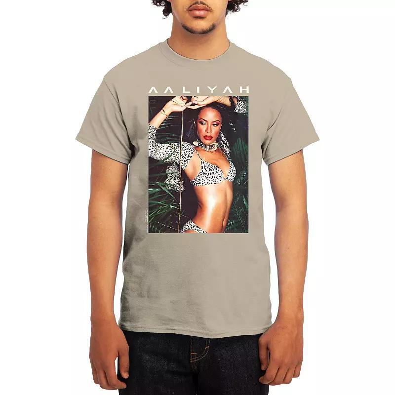 Men's Aaliyah Animal Print Modern Tee, Size: Small, Grey Red Product Image