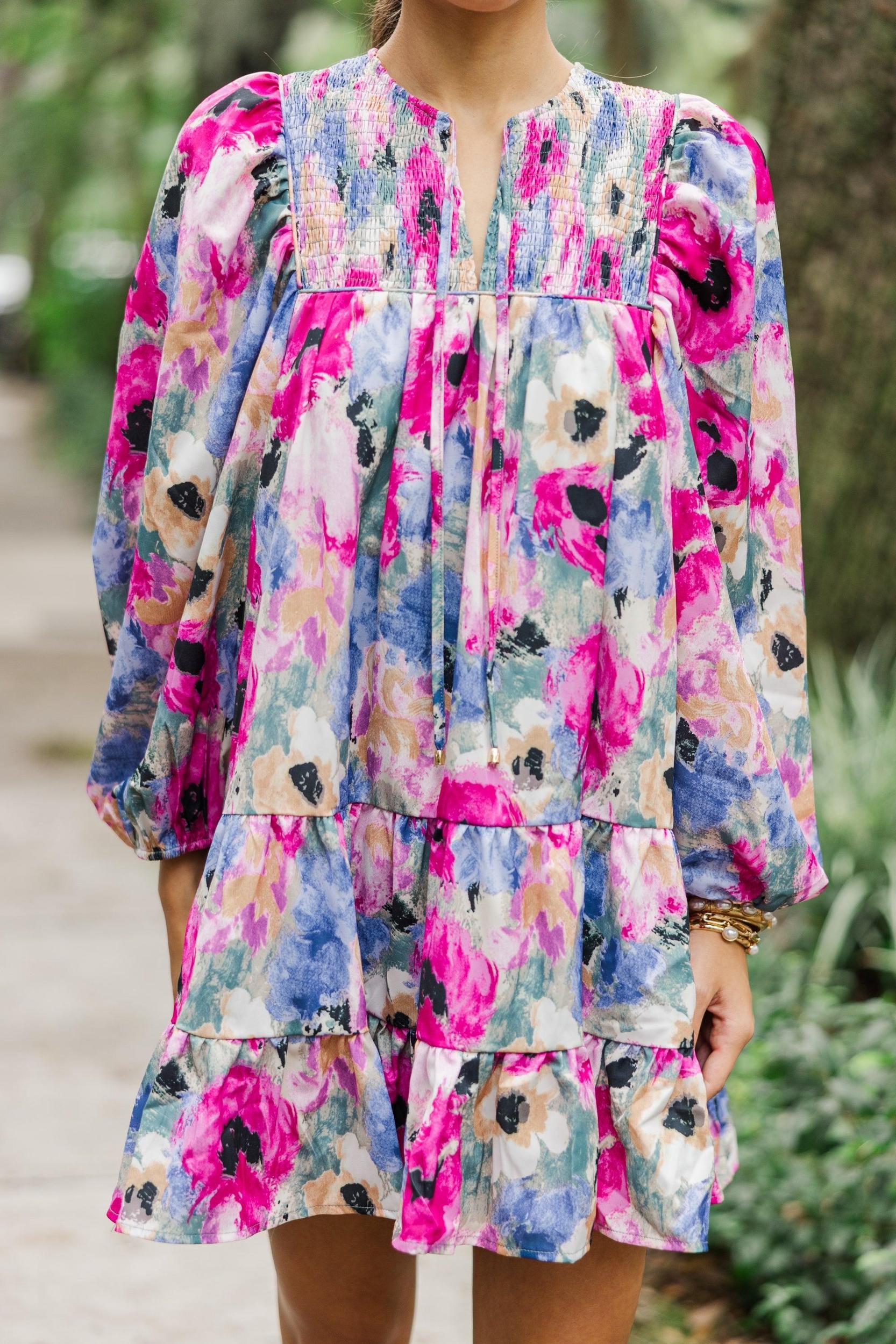 Living Out Loud Orchid Purple Floral Dress Female Product Image