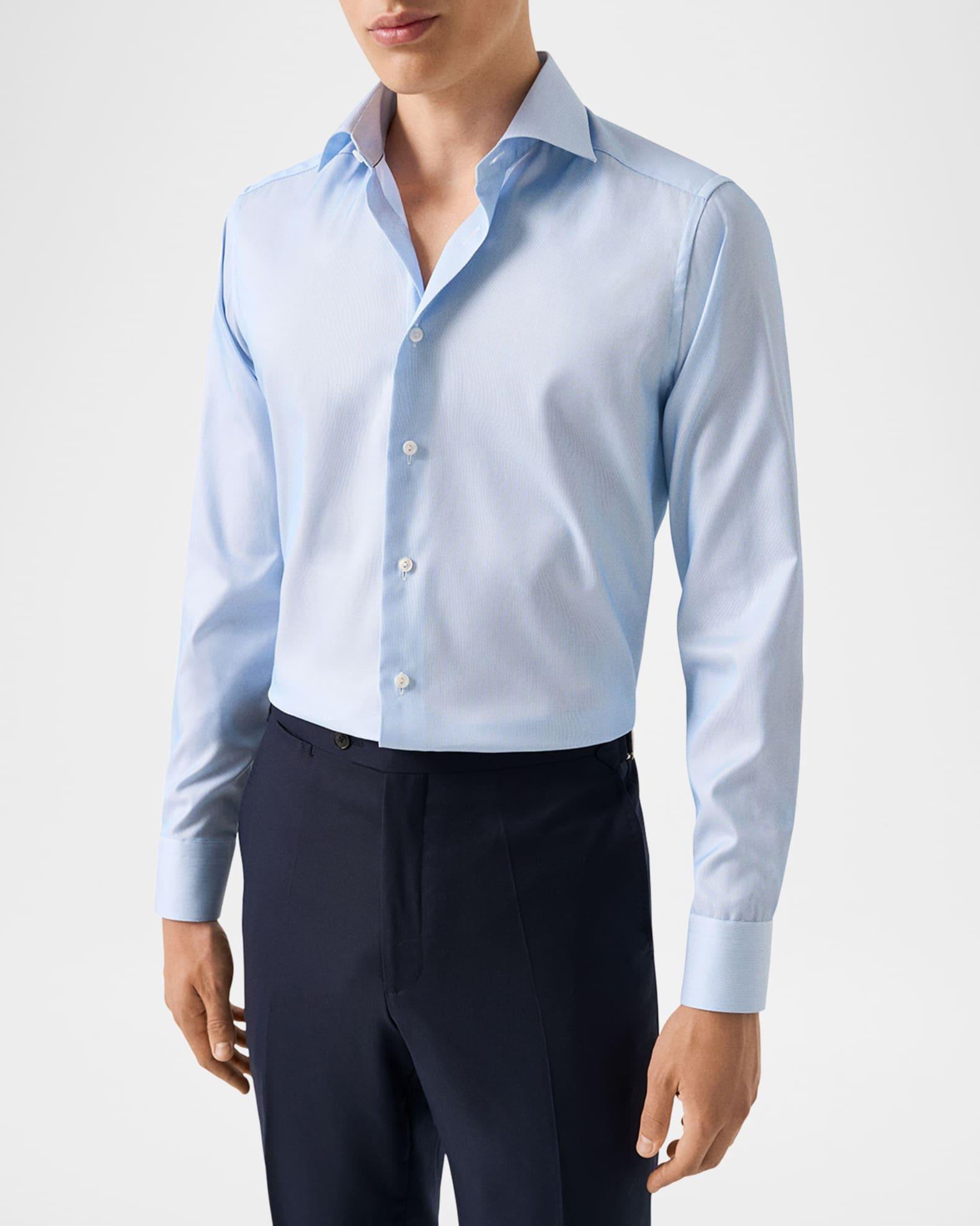 Men's Elevated Supima 120 Contemporary-Fit Dress Shirt Product Image