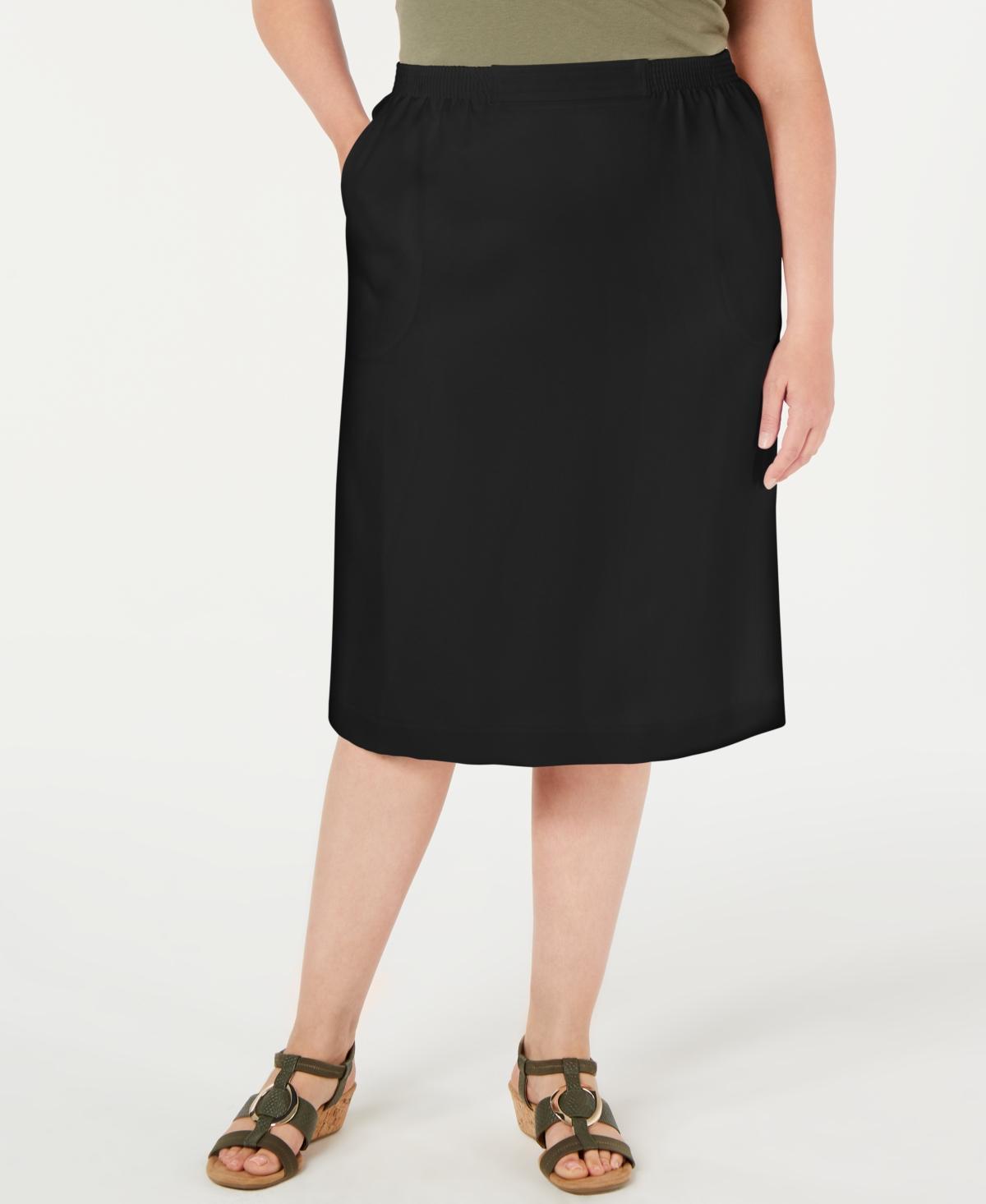 Plus Size Alfred Dunner Classic Fit Skirt, Womens Blue Product Image