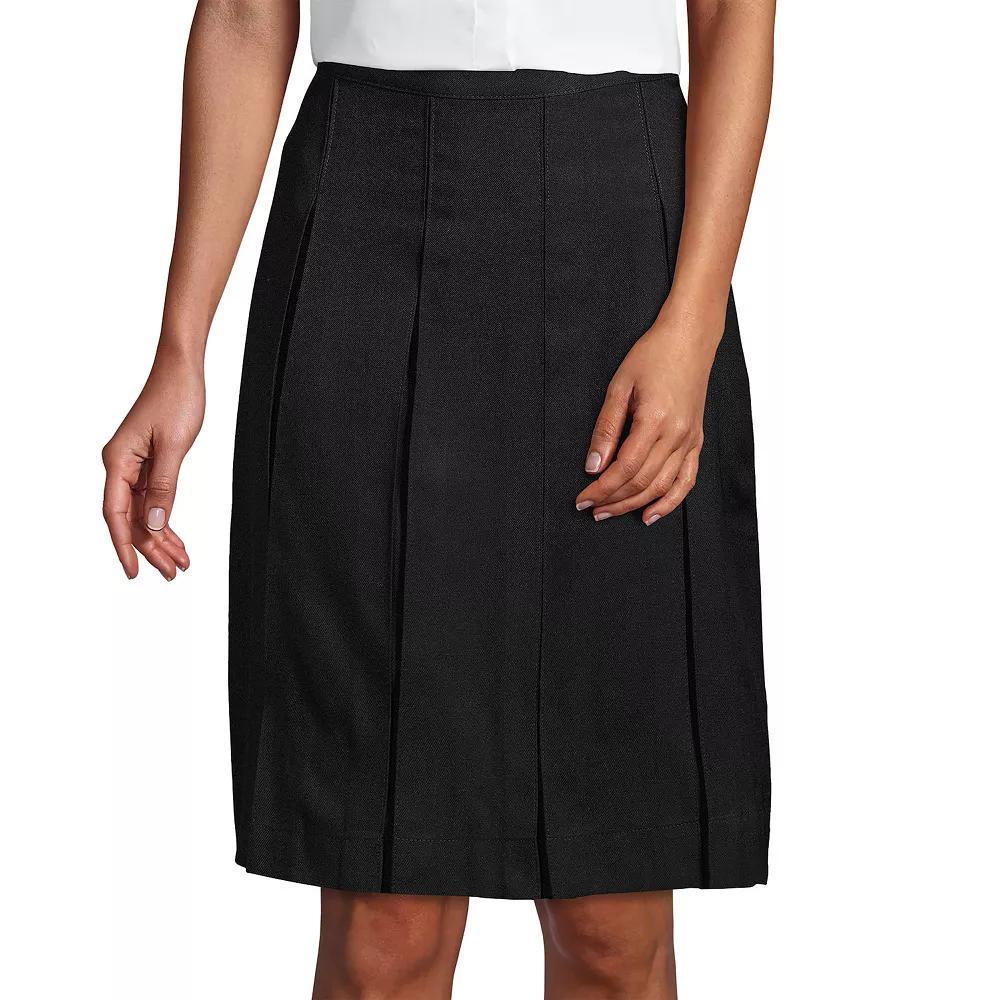 Womens Lands End School Uniform Twill Box Pleat Skirt Product Image