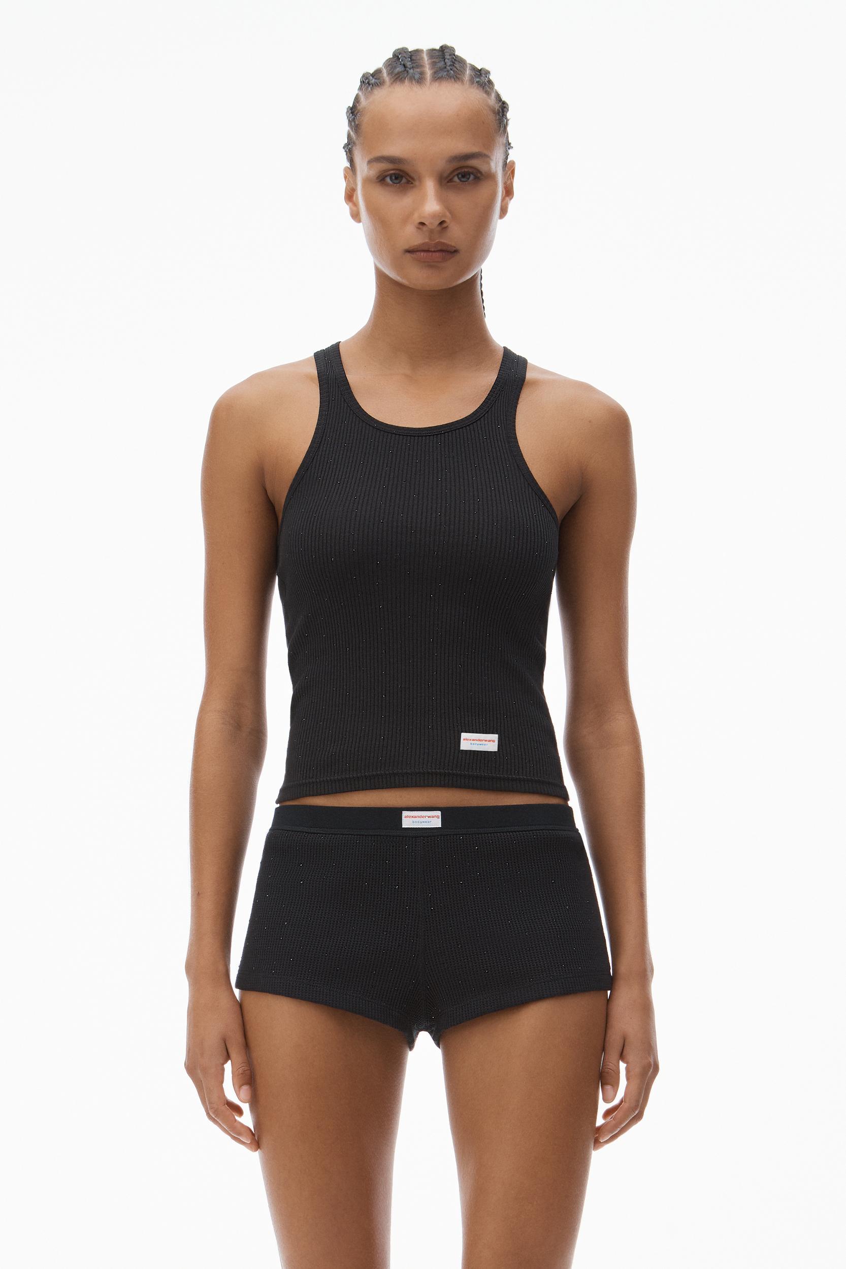 Crysal Hotfix Cami Dress In Waffle Knit Product Image