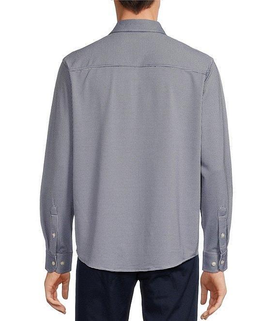 Roundtree & Yorke Performance Long Sleeve Mini Check Coat Front Shirt Product Image