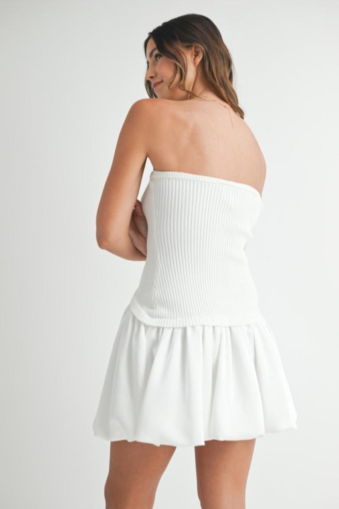 Strapless Sweater Bubble Dress Product Image