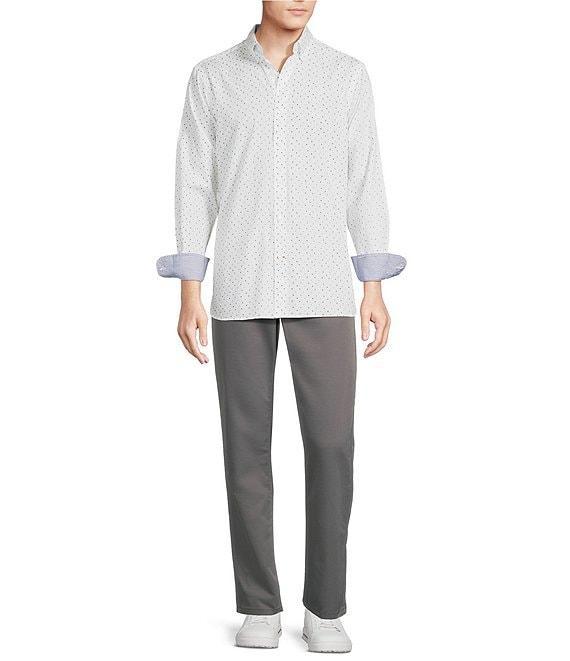 Cremieux Blue Label Long Sleeve Button Down Dotted Poplin Woven Shirt Product Image