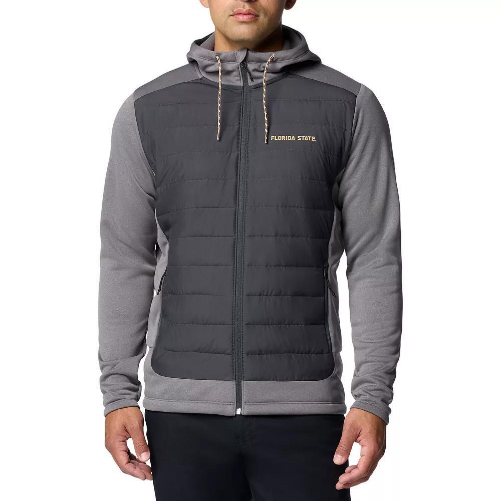 Men's Columbia  Gray Florida State Seminoles Out-Shield Hybrid Full-Zip Hoodie Jacket, Size: XL, Grey Product Image