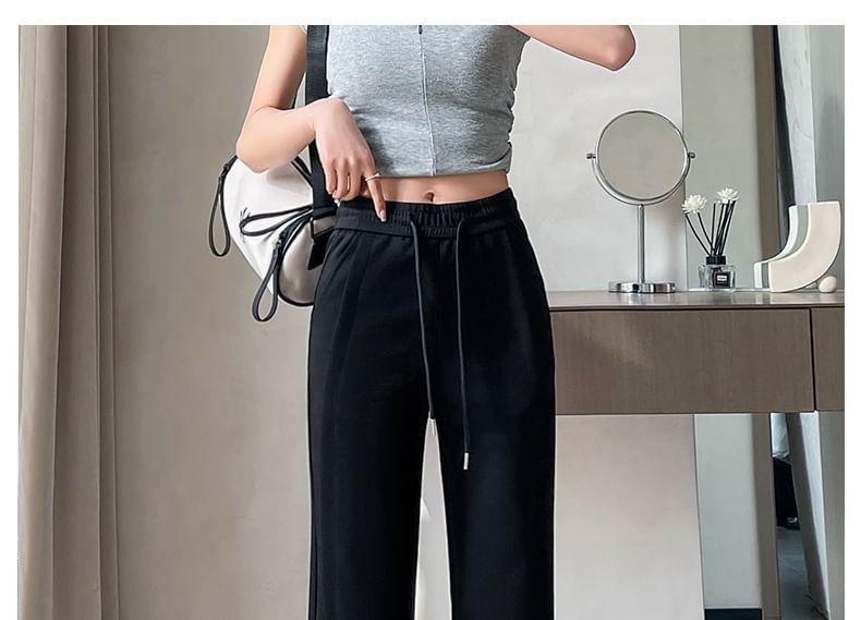 Drawstring Waist Plain Flared Pants (Various Designs) Product Image