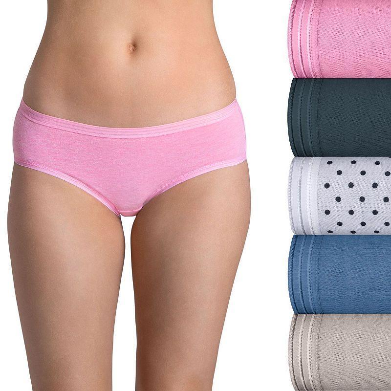Women's Fruit of the Loom® Ultra Soft 5-pack Hipster Panties 5DUSKHP, Size: 7, Sweet Ivory Asst Product Image