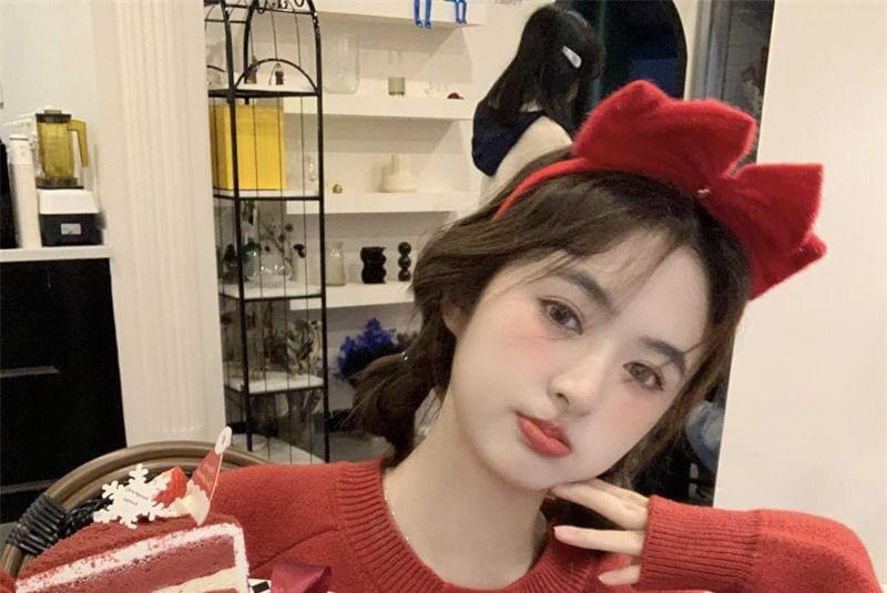 Round Neck X'Mas Oversized Cardigan Product Image