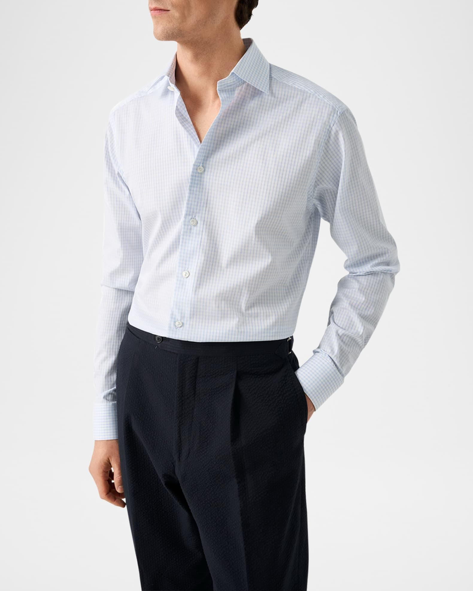 Men's Elevated Pique Check Contemporary Fit Dress Shirt Product Image