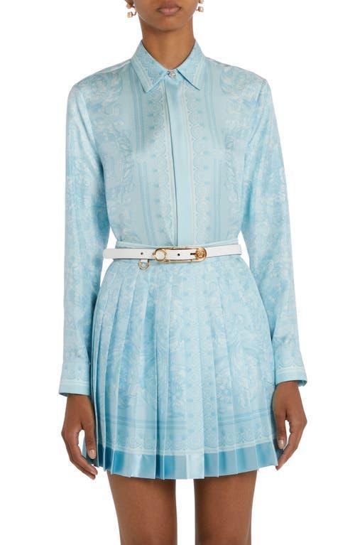 Womens Baroque Print Silk Twill Shirt Product Image