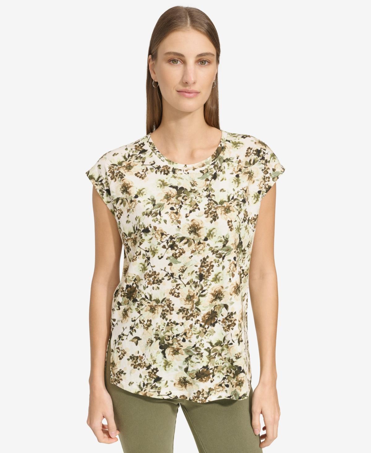 Andrew Marc Sport Womens Cotton Dolman-Sleeve Tee Product Image