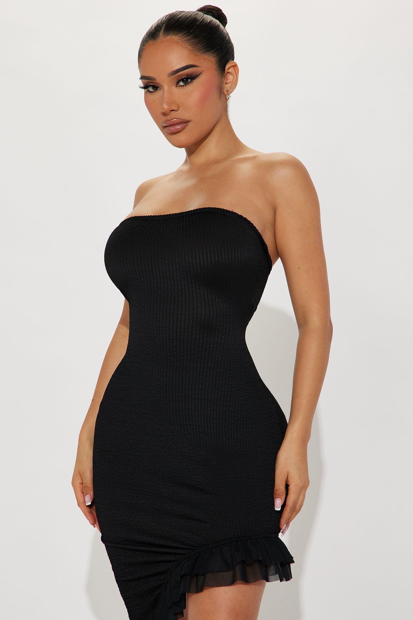Layla Textured Maxi Dress - Black Product Image