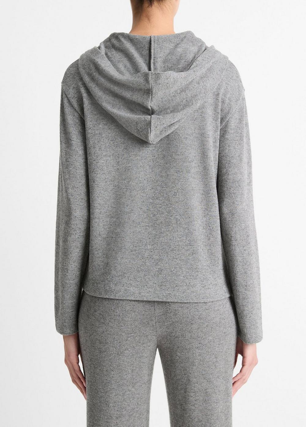 Womens Cozy Long-Sleeve Hoodie, Dark Heather Grey, Size L Vince Product Image