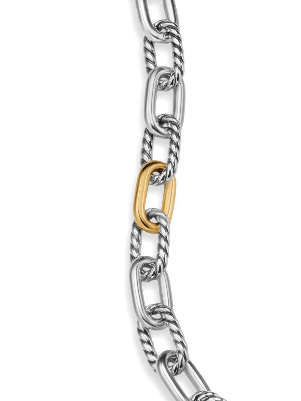 18kt yellow gold and sterling silver DY Madison® chain bracelet Product Image