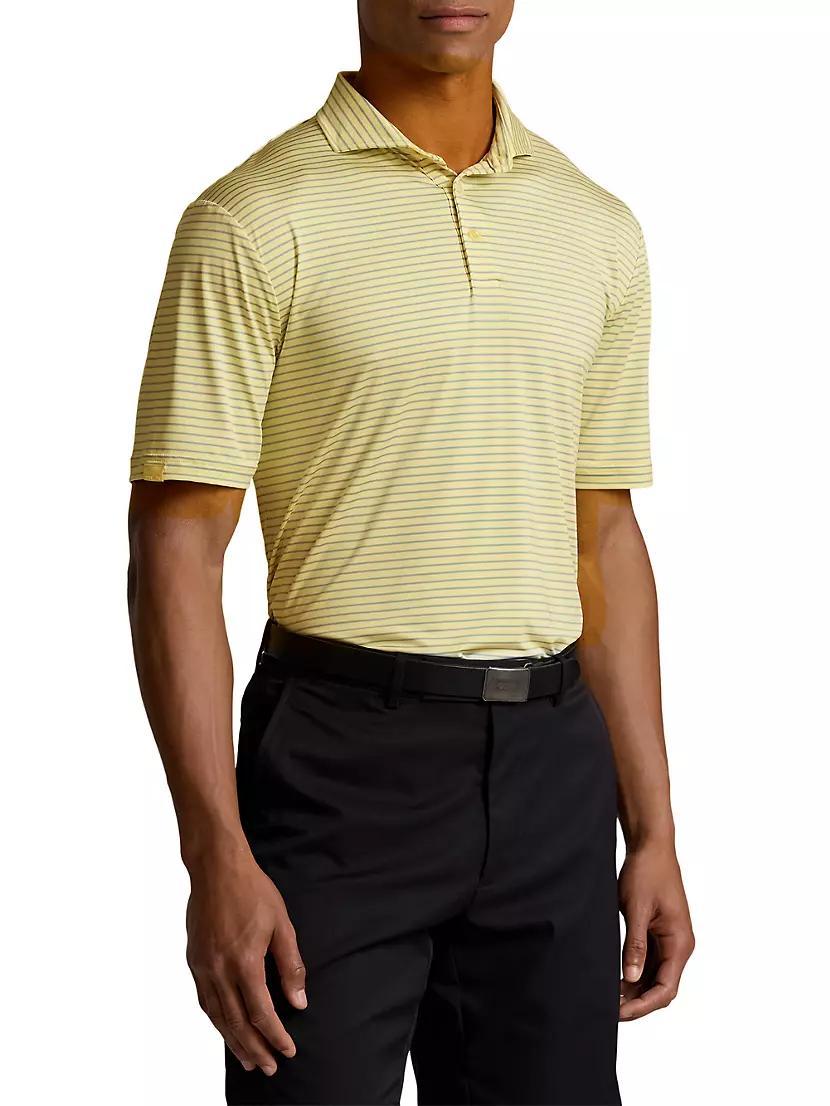 Striped Jersey Knit Polo Shirt Product Image