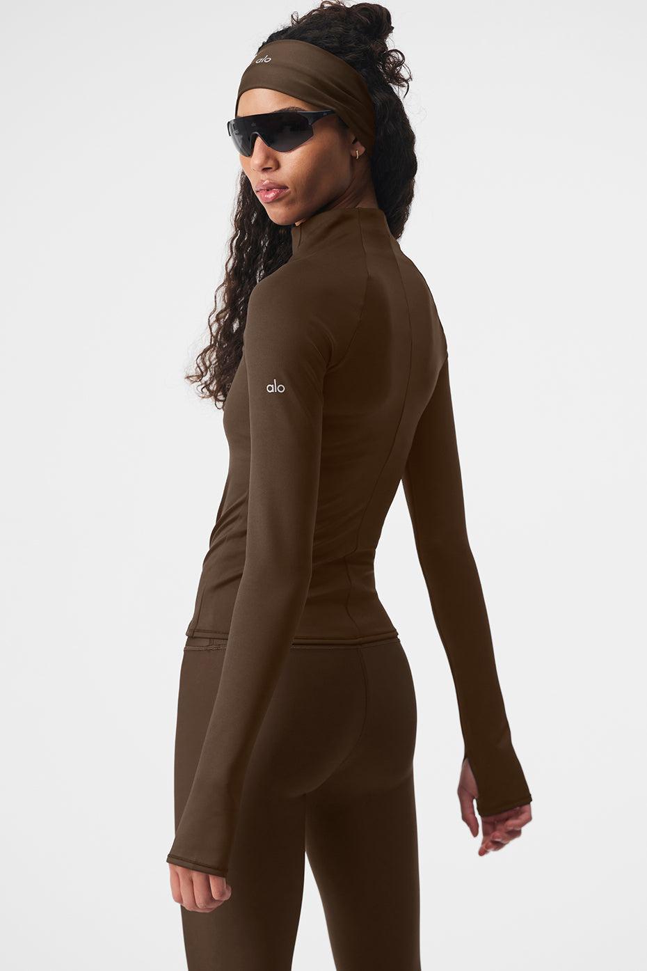 Airlift Winter Warm 1/4 Zip Long Sleeve - Espresso Product Image