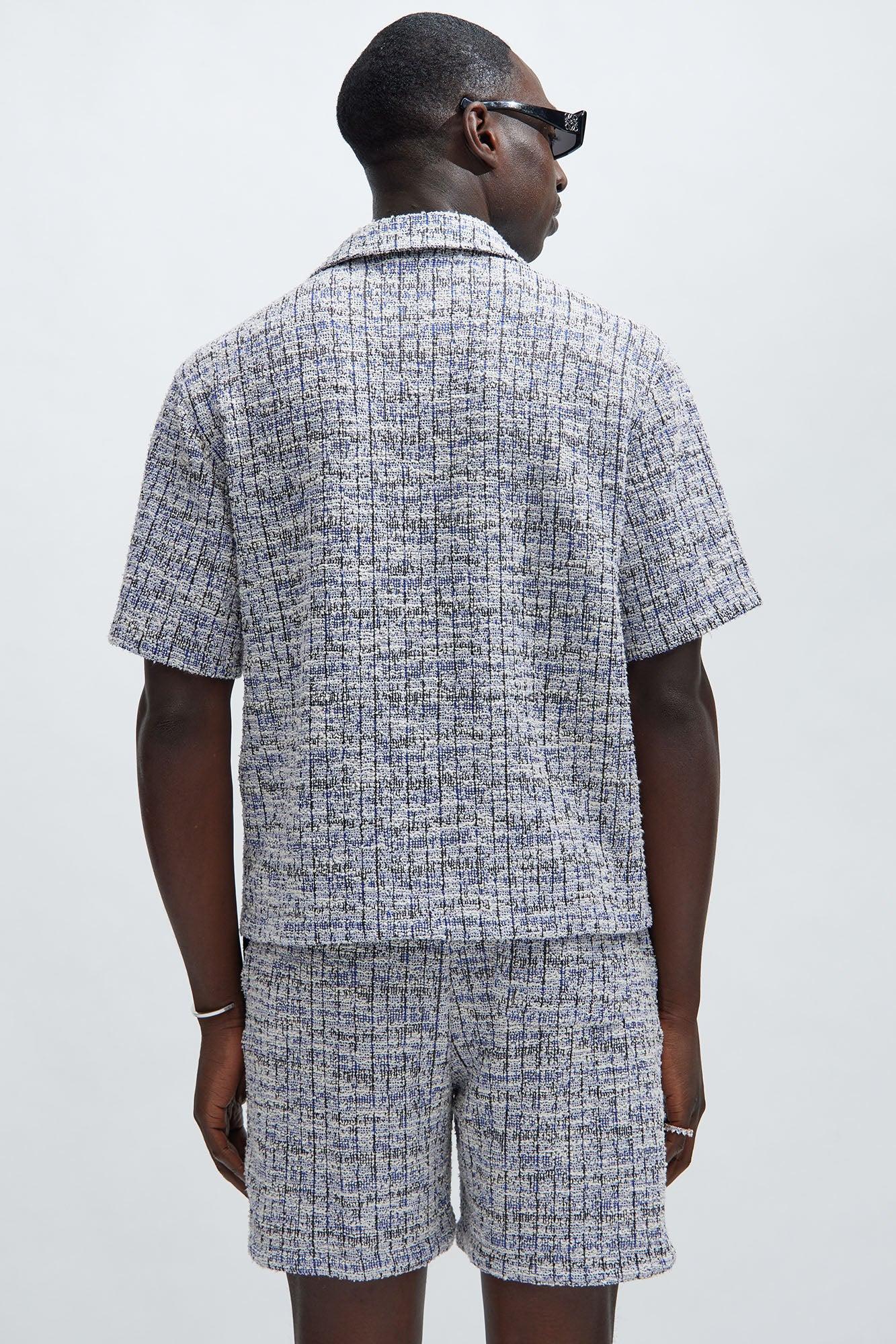 Maddox Textured Shirt - Blue/combo Product Image