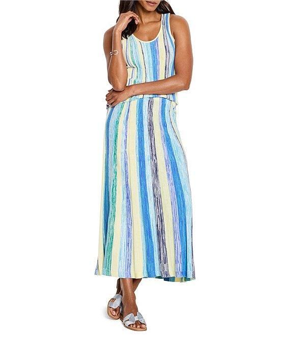NIC + ZOE Coast Crush Stripe Knit Fit-And-Flare Coordinating Skirt Product Image