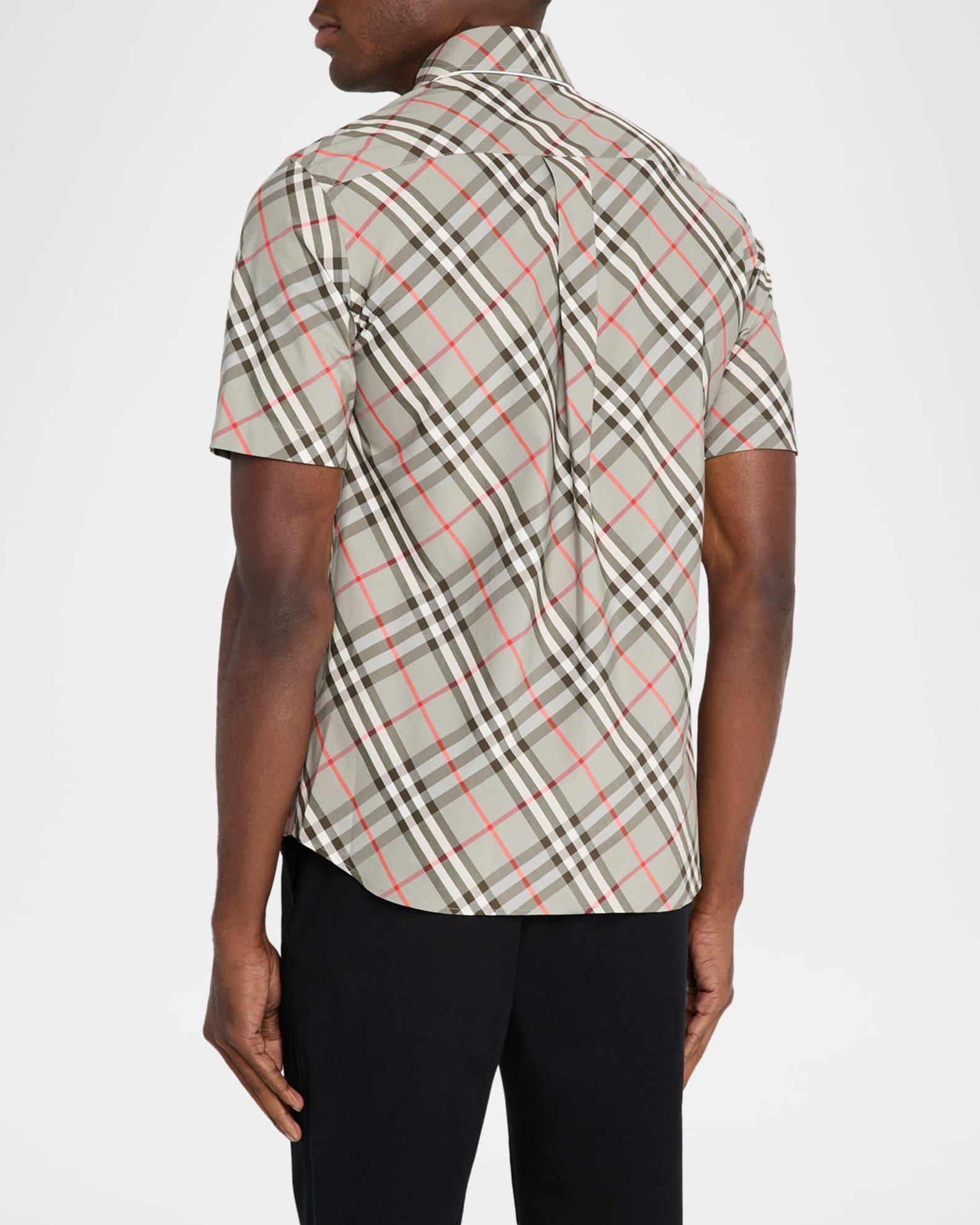 Men's Poplin Check Short-Sleeve Shirt Product Image