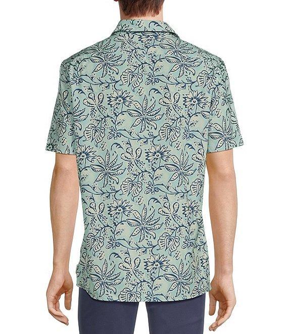 Rowm Big & Tall Tourister Rec & Relax Short Sleeve Floral Print Shirt Product Image