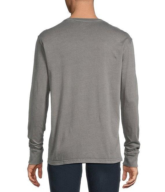 Cremiuex Premium Denim Garment-Dyed Long Sleeve T-Shirt Product Image