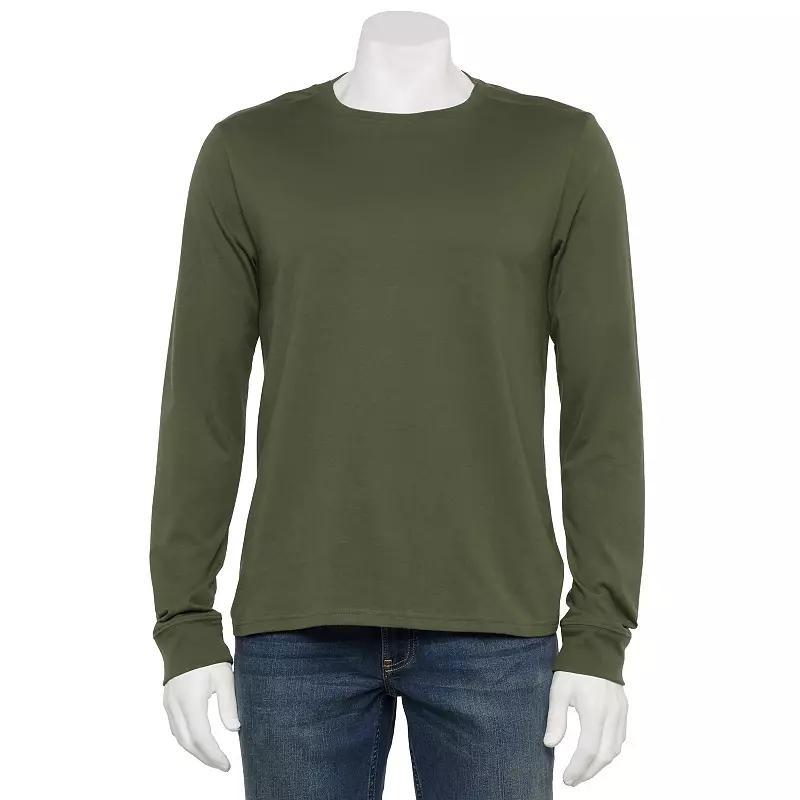Men's Adaptive Sonoma Goods For Life® Easy Dressing Long Sleeve Crew Tee, Size: XL, White Product Image