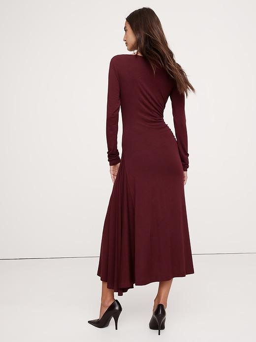 Wool-Blend Asymmetric Midi Dress Product Image