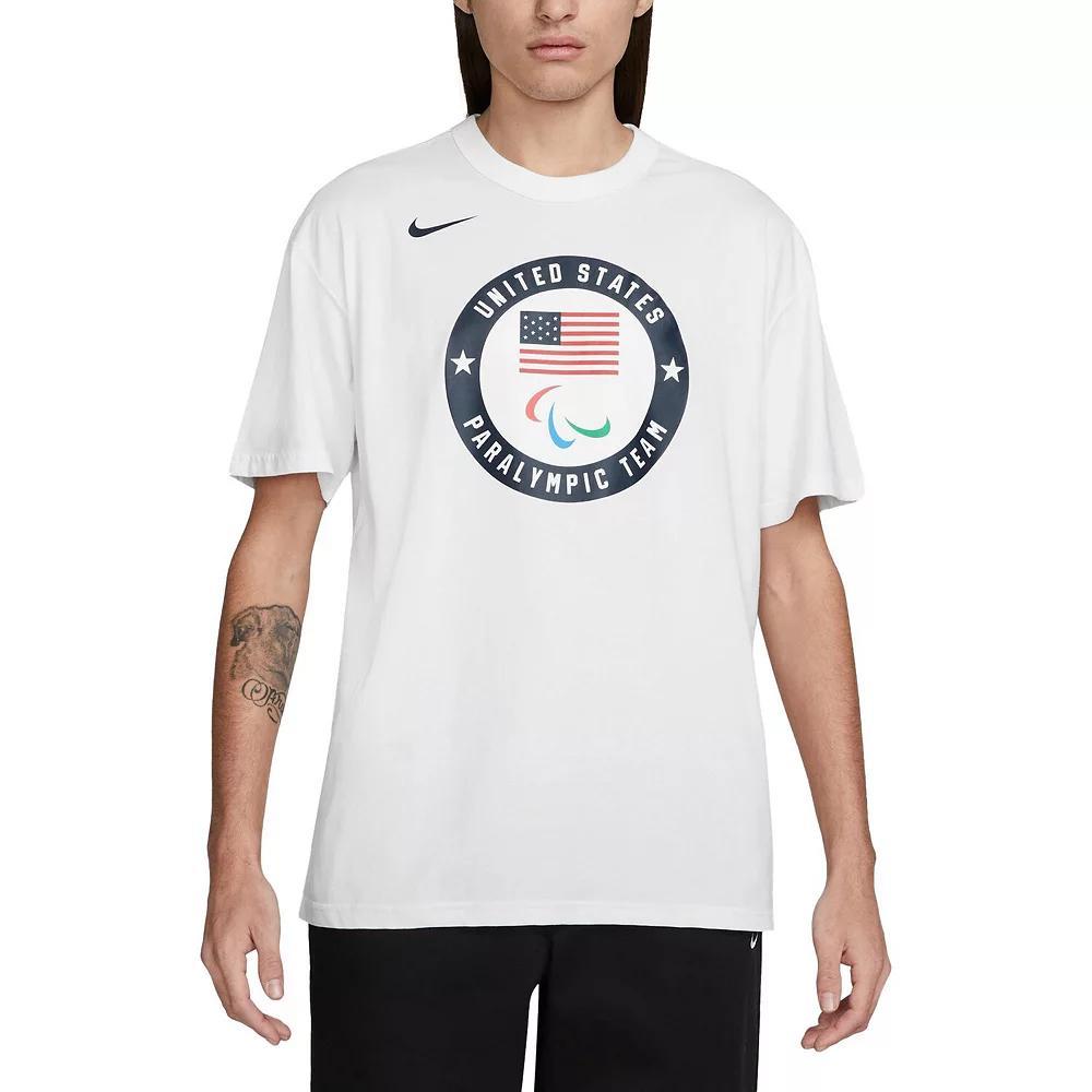 Men's Nike White Team USA 2024 Summer Paralympics Media Day Look Essentials T-Shirt, Size: Large, Usa White Product Image