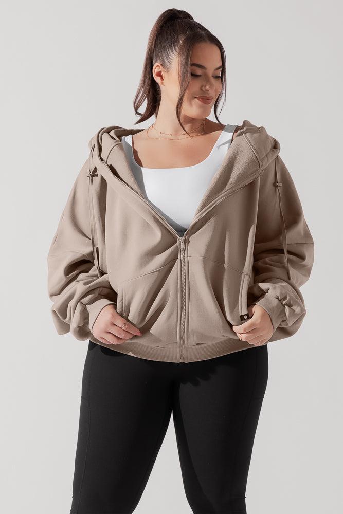 Zip Cloud Hoodie - White Product Image