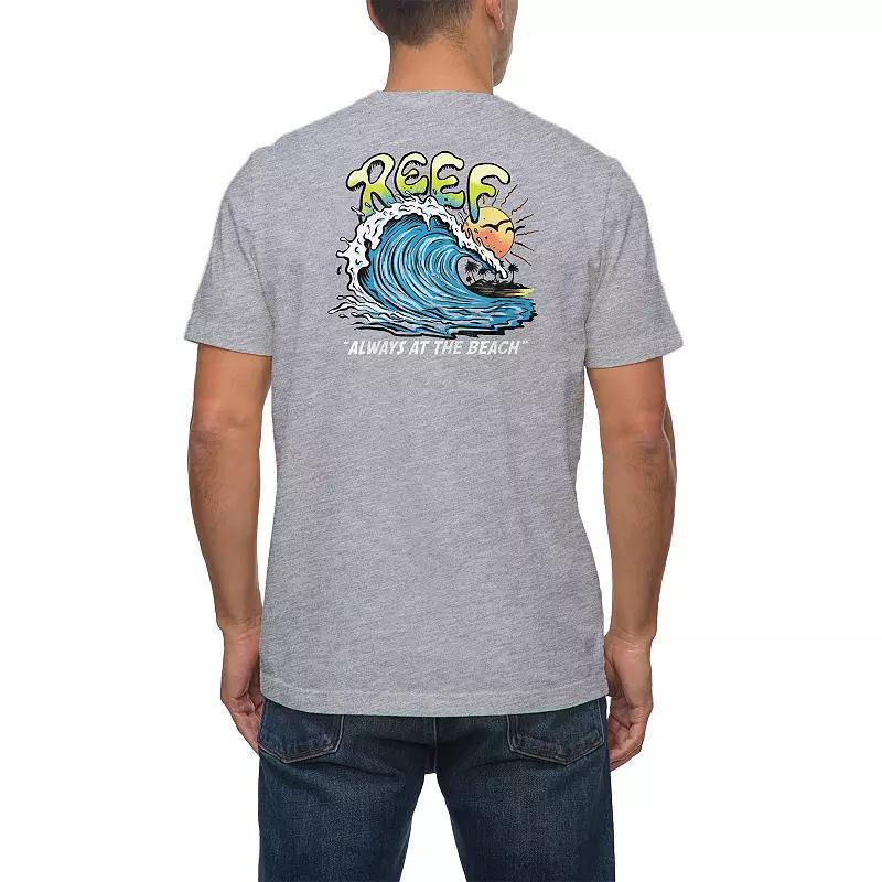 Mens REEF Woven Graphic Tee Ivory Product Image