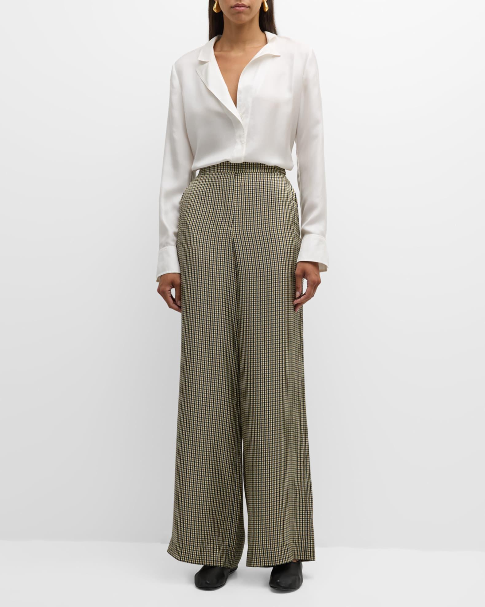 Trench It Up II Button-Down Silk Blouse Product Image