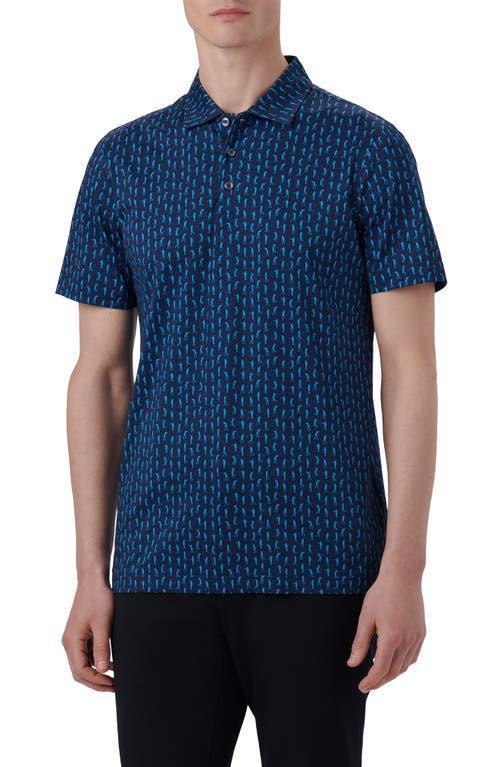 Mens OoohCotton Tech Golf-Print Polo Shirt Product Image